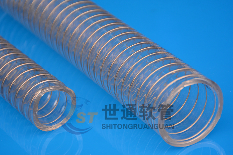 食品級鋼絲（sī）軟管,不含塑化（huà）劑食品級軟管,PU平滑鋼絲管 