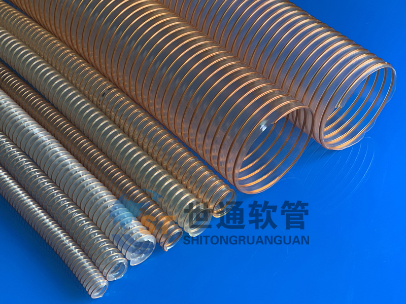 PU鋼絲軟管,PU鋼絲伸（shēn）縮軟管,耐磨軟管 